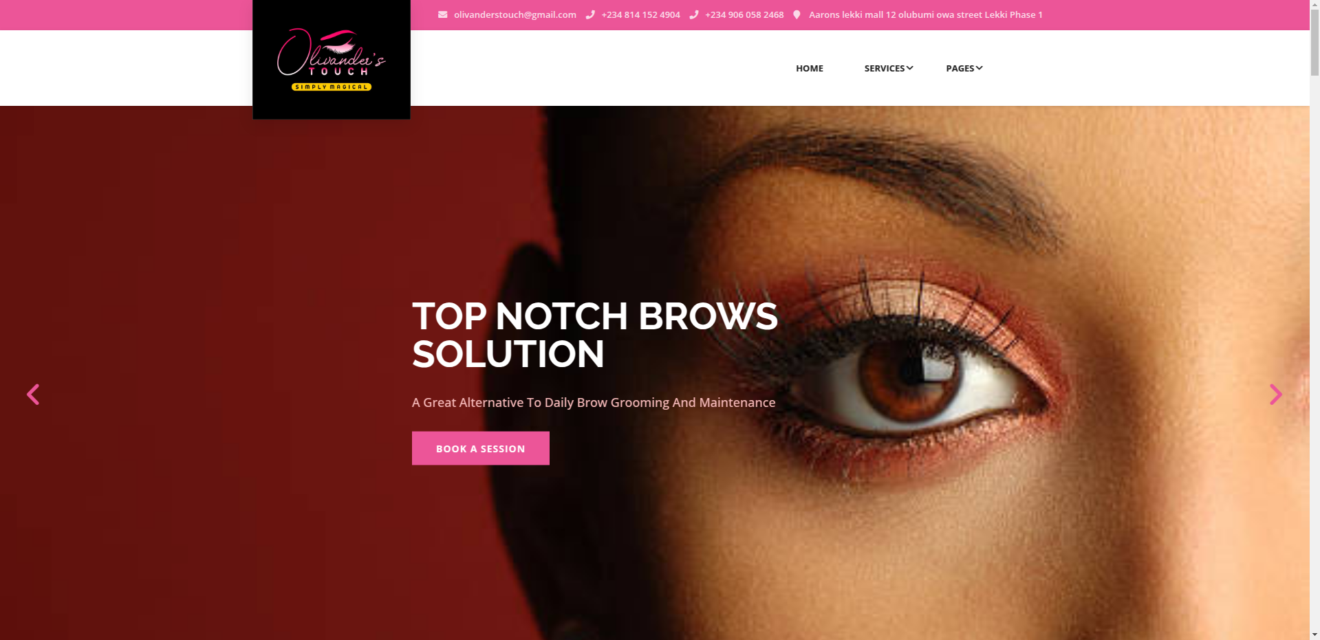 Olivanders Beauty Touch ERP system built by Vodatrox
